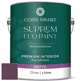 COLOR SMART CS 619 SUPREM ECO PAINT матовая краска цвет 2074-10 Grape Juice