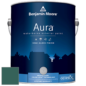 Benjamin Moore Aura 632 Waterborne Exterior Semi-Gloss Finish краска цвет 2052-20 Marine Aqua