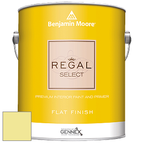 Benjamin Moore 547 Regal Select Waterborne Interior Flat Finish краска цвет 2025-50 Lemon Freeze
