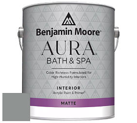 Benjamin Moore Aura 532 Bath & Spa Waterborne Interior Paint Matte Finish краска цвет NCS S 4502-G 