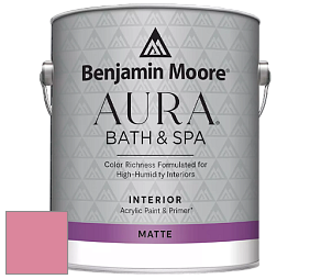 Benjamin Moore Aura 532 Bath & Spa Waterborne Interior Paint Matte Finish краска цвет 2087-40 Autumn Red