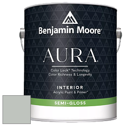 Benjamin Moore Aura 528 Waterborne Interior Semi-gloss Finish краска цвет 2139-50 Silver Marlin