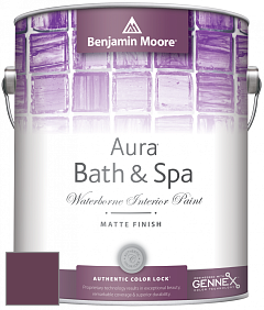 Benjamin Moore Aura 532 Bath & Spa Waterborne Interior Paint Matte Finish краска цвет 2075-10 Dark Burgundy