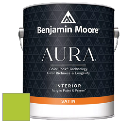Benjamin Moore Aura 526 Waterborne Interior Satin Finish покрытие цвет NCS S 0575-G40Y 