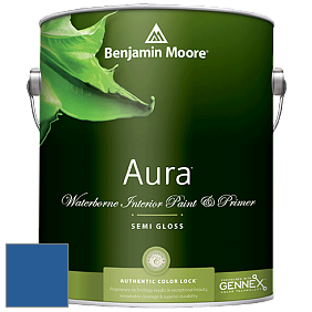Benjamin Moore Aura 528 Waterborne Interior Semi-gloss Finish краска цвет 2066-20 Evening Blue