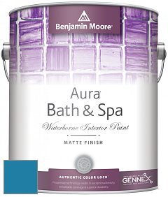 Benjamin Moore Aura 532 Bath & Spa Waterborne Interior Paint Matte Finish краска цвет 784 Blue Macaw