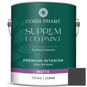 Краска COLOR SMART CS 619 SUPREM ECO PAINT матовая краска цвет 2117-10 Carbon Copy