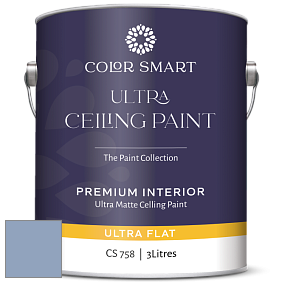 COLOR SMART CS 758 ULTRA CEILING PAINT ультраматовая краска цвет 1433 Blue Pearl