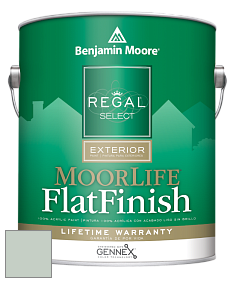 Benjamin Moore W105 Regal Select Exterior Paint-MoorLife Flat Finish краска цвет 695 Turquoise Mist