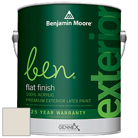 Benjamin Moore Ben 541 Waterborne Exterior Flat Finish краска цвет OC-31 Fog Mist