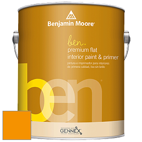 Benjamin Moore Ben W625 Premium Interior Latex Flat краска цвет 2018-10 Orange Sky