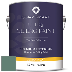 COLOR SMART CS 758 ULTRA CEILING PAINT ультраматовая краска цвет NCS S 5020-B90G 
