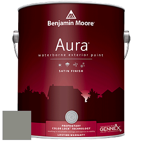 Benjamin Moore Aura 631 Waterborne Exterior Satin Finish краска цвет 1483 Cos Cob Stonewall