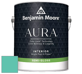 Benjamin Moore Aura 528 Waterborne Interior Semi-gloss Finish краска цвет 656 Miami Teal
