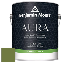 Benjamin Moore Aura 528 Waterborne Interior Semi-gloss Finish краска цвет NCS S 4050-G40Y 
