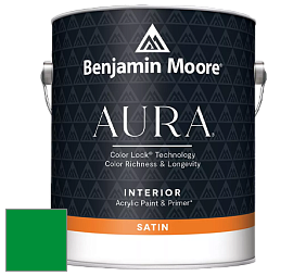 Benjamin Moore Aura 526 Waterborne Interior Satin Finish покрытие цвет RAL 6037 