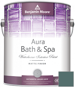 Краска Benjamin Moore Aura Bath & Spa Interior Paint Matte Finish (532) цвет 713 Polished Slate