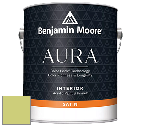 Benjamin Moore Aura 526 Waterborne Interior Satin Finish покрытие цвет NCS S 1040-G60Y 