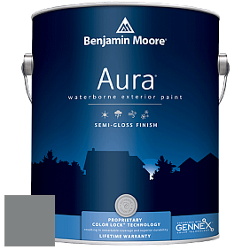 Benjamin Moore Aura 632 Waterborne Exterior Semi-Gloss Finish краска цвет 2134-40 Whale Gray