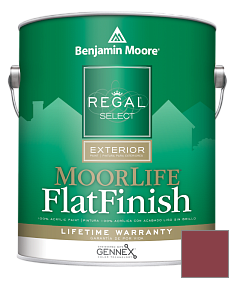 Краска Regal Select Exterior Paint-MoorLife Flat Finish (W105) цвет 2080-10 Raspberry Truffle