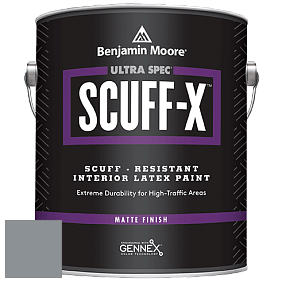 Benjamin Moore 484 Ultra Spec SCUFF-X Interior Matte Finish краска цвет 2124-30 Deep Silver
