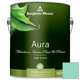 Краска Aura Waterborne Interior Semi-gloss Finish (528) цвет 605 Calming Green