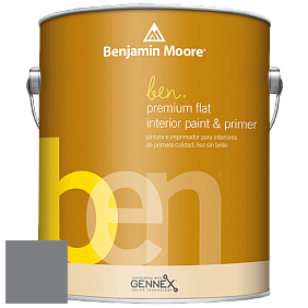 Benjamin Moore Ben W625 Premium Interior Latex Flat краска цвет 2121-20 Steel Wool