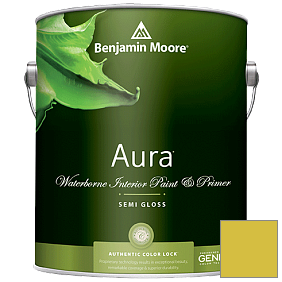 Краска Aura Waterborne Interior Semi-gloss Finish (528) цвет 399 Exotic Lime