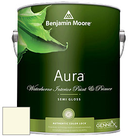 Benjamin Moore Aura 528 Waterborne Interior Semi-gloss Finish краска цвет OC-114 Lemon Ice