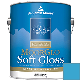 Краска Regal Select Exterior Paint-Moor GloSoft Gloss Finish (W096) цвет 790 Bayberry Blue