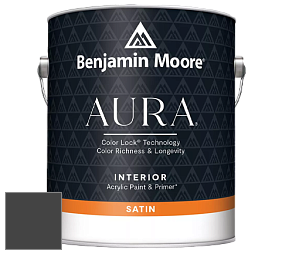 Benjamin Moore Aura 526 Waterborne Interior Satin Finish покрытие цвет 2133-10 Onyx