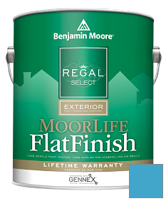 Краска Regal Select Exterior Paint-MoorLife Flat Finish (W105) цвет 2060-40 Toronto Blue