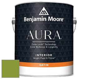 Benjamin Moore Aura 526 Waterborne Interior Satin Finish покрытие цвет NCS S 2070-G40Y 