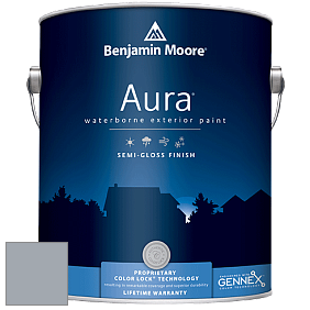 Benjamin Moore Aura 632 Waterborne Exterior Semi-Gloss Finish краска цвет 2120-50 Silver Spring