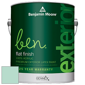 Benjamin Moore Ben 541 Waterborne Exterior Flat Finish краска цвет 598 Surf 'n Turf