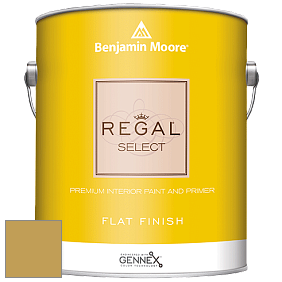 Benjamin Moore 547 Regal Select Waterborne Interior Flat Finish краска цвет 378 Gibson Gold