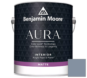 Краска Benjamin Moore Aura Interior Paint - Matte (522) цвет 2128-40 Oxford Gray