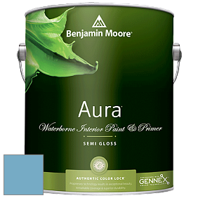 Краска Aura Waterborne Interior Semi-gloss Finish (528) цвет 802 San Francisco Bay