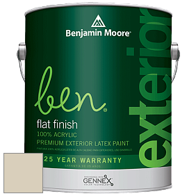 Benjamin Moore Ben 541 Waterborne Exterior Flat Finish краска цвет OC-11 Clay Beige