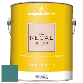 Benjamin Moore 547 Regal Select Waterborne Interior Flat Finish краска цвет 2049-30 Teal Ocean