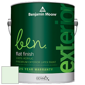Benjamin Moore Ben 541 Waterborne Exterior Flat Finish краска цвет 2033-70 Sweet Honeydew Melon