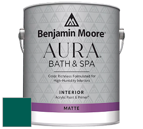 Benjamin Moore Aura 532 Bath & Spa Waterborne Interior Paint Matte Finish краска цвет RAL 6026 