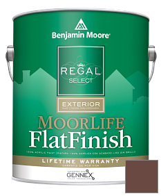 Краска Regal Select Exterior Paint-MoorLife Flat Finish (W105) цвет 2103-10 Natural Brown