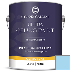 Краска COLOR SMART CS 758 ULTRA CEILING PAINT ультраматовая краска цвет 2066-60 Honolulu Blue