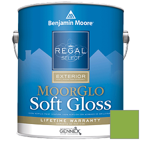 Краска Regal Select Exterior Paint-Moor GloSoft Gloss Finish (W096) цвет 420 Apple Lime Cocktail