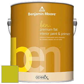 Benjamin Moore Ben W625 Premium Interior Latex Flat краска цвет 2027-30 Eccentric Lime