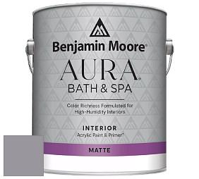 Benjamin Moore Aura 532 Bath & Spa Waterborne Interior Paint Matte Finish краска цвет NCS S 4005-R50B 