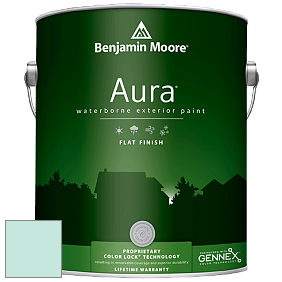 Benjamin Moore Aura 629 Waterborne Exterior Flat Finish краска цвет 2041-60 Soft Mint