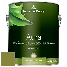 Benjamin Moore Aura 528 Waterborne Interior Semi-gloss Finish краска цвет 2146-10 Dark Celery