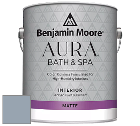 Benjamin Moore Aura 532 Bath & Spa Waterborne Interior Paint Matte Finish краска цвет 1628 Comet